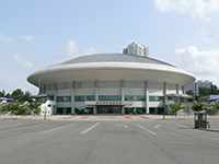 Die Sporthalle in Pyongyang